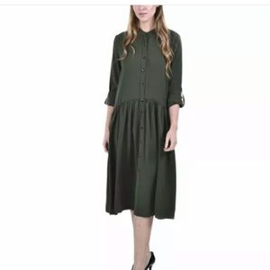 Penelope Women Green Nova Shirt Dress Size L